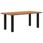vidaXL Eettafel rechthoekig 180x90x74 cm massief eikenhout, Verzenden, Nieuw
