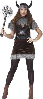 Viking Kostuum Bruin Grijs Dames, Verzenden, Nieuw