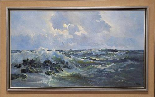 Meeuwis van Buuren (1902-1992) - Zeezicht met fantastische, Antiek en Kunst, Kunst | Schilderijen | Klassiek