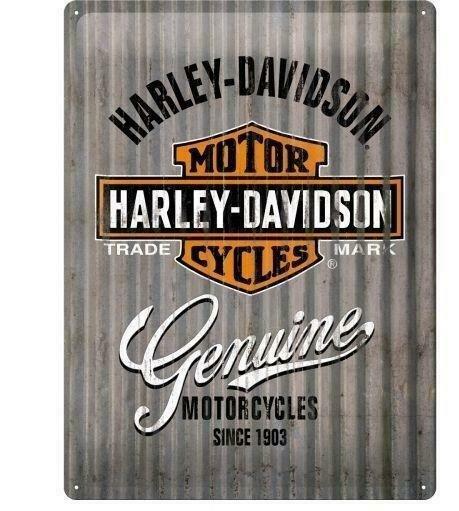Harley-davidson reclamebord genuine motorcycles, Verzamelen, Merken en Reclamevoorwerpen, Nieuw, Verzenden