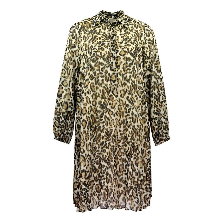 Marc Aurel • blousejurk in luipaard • 36, Kleding | Dames, Jurken, Bruin, Nieuw, Maat 36 (S), Verzenden