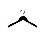 Hanger kids Black Helena 30 cm black hook met inkeping