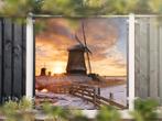NR 1428: Tuinposter molen winter 180x180cm, Nieuw