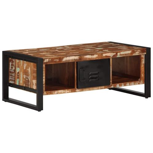 vidaXL Salontafel 90x50x36 cm massief gerecycled hout, Huis en Inrichting, Tafels | Salontafels, 50 tot 100 cm, Nieuw, Overige houtsoorten