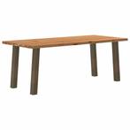 vidaXL Eettafel rechthoekig 200x90x74 cm massief eikenhout, Huis en Inrichting, Tafels | Eettafels, Verzenden, Nieuw