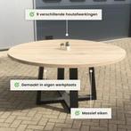 Eiken tafelblad - 4cm dik eiken - rond, Huis en Inrichting, Tafels | Eettafels, Verzenden, Nieuw