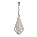 Hanger - 14 karaat Geel goud, Witgoud - Diamant - Vintage