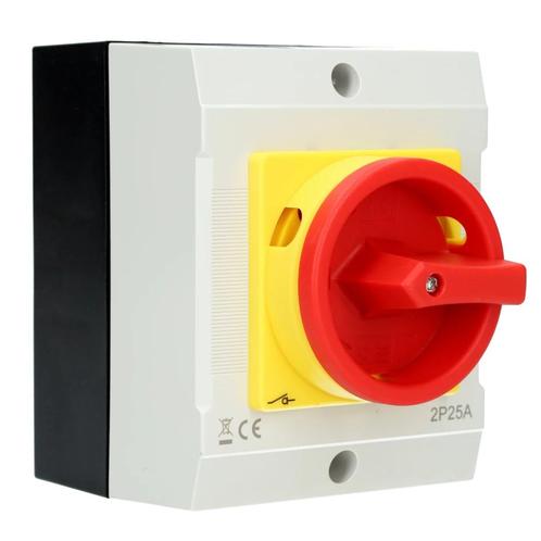 EMAT werkschakelaar 2-polig 25A rood (85013000), Doe-het-zelf en Verbouw, Elektra en Kabels, Verzenden