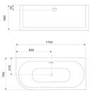 SALE - SALE - Havik 170 - Glans wit - Hoekbad rechts  -, Ophalen of Verzenden, Nieuw