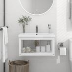 vidaXL Wastafelframe wandgemonteerd 59x38x31 cm ijzer wit, Verzenden, Nieuw