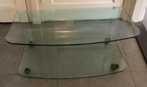 Design Italiaans Fiam gebogen glas tv-meubel/Salontafel, Huis en Inrichting, Kasten | Overige
