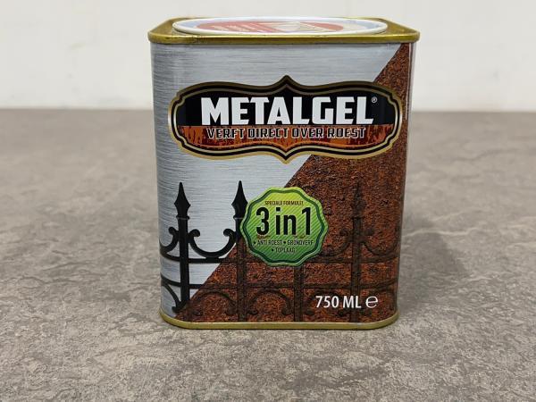 Veiling - 6x Metalgel 3-in-1 rood glans lak 750ml, Doe-het-zelf en Verbouw, Verf, Beits en Lak, Nieuw