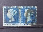 Groot-Brittannië 1841/1883 - Queen Victoria - paar 2d blauw,, Postzegels en Munten, Postzegels | Europa | UK, Gestempeld