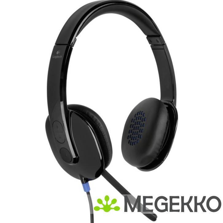 Logitech H540 Bedraad Zwart, Computers en Software, Headsets, Nieuw, Verzenden