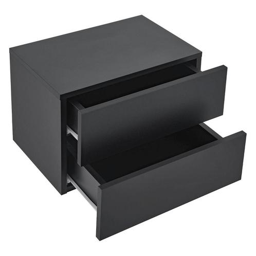 Zwevend Nachtkastje 40 x 29 x 30 cm - Zwart - 2 Lades, Huis en Inrichting, Slaapkamer | Nachtkastjes, Nieuw, Verzenden