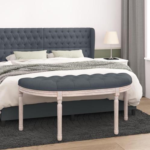 vidaXL Bankje 110,5x45x49 cm fluweel donkergrijs, Huis en Inrichting, Banken | Bankstellen, Nieuw, Minder dan 150 cm, Stof, Verzenden