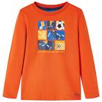 vidaXL Kindershirt met lange mouwen 128 oranje, Verzenden, Nieuw