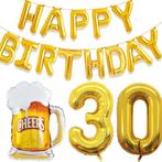 Hoera 30 Jaar folie ballonnen set met sjerp Birthday King go, Hobby en Vrije tijd, Feestartikelen, Verzenden, Nieuw, Versiering