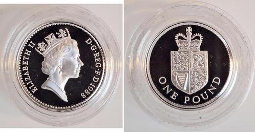 Großbritannien 1 Pfund 1988, Elizabeth Polierte Platte 9,.., Postzegels en Munten, Munten | Europa | Niet-Euromunten, Verzenden