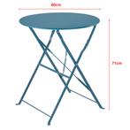 Bistroset Caprile metaal tuintafel met 2 tuinstoelen turquoi, Tuin en Terras, Verzenden, Nieuw