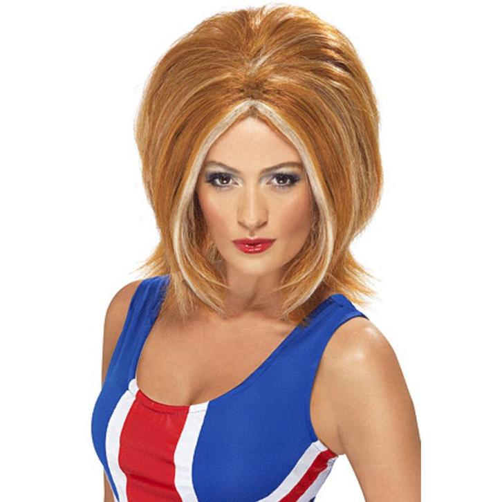 Damespruiken rood/ginger haar 90s/nineties popster verklee.., Hobby en Vrije tijd, Feestartikelen, Verzenden