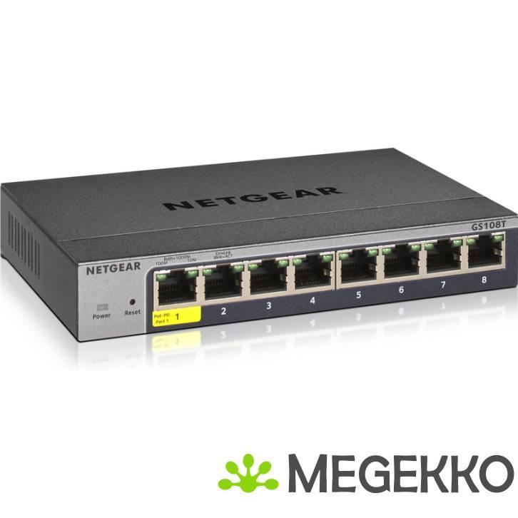 Netgear GS108Tv3 Managed L2, Computers en Software, Netwerk switches, Nieuw, Verzenden