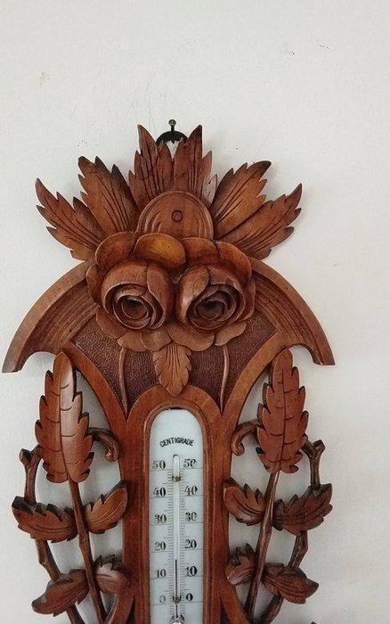 Aneroid barometer - Hout, Antiek en Kunst, Curiosa en Brocante