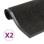 vidaXL Droogloopmatten 2 st rechthoekig getuft 60x90 cm, Tuin en Terras, Deurmatten, Verzenden, Nieuw