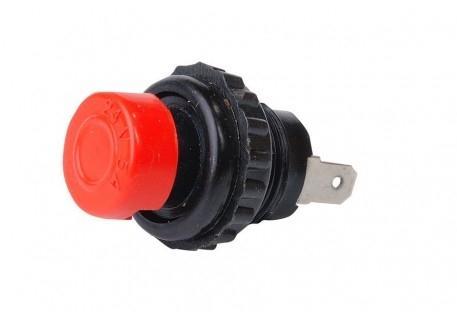 Schakelaar Push-Button 2 Polig - 5A 12-24V - Rood Rond, Hobby en Vrije tijd, Elektronica-componenten, Nieuw, Ophalen of Verzenden
