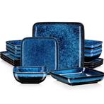 16-Delige Vierkante Keramische Serviesset Borden Kommen Set, Antiek en Kunst, Antiek | Servies compleet, Verzenden