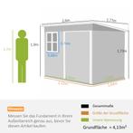 TRUUSK Gereedschapshuis 4,13 m³ - Tuinhuis 260 x 177 x 190 c, Verzenden, Nieuw