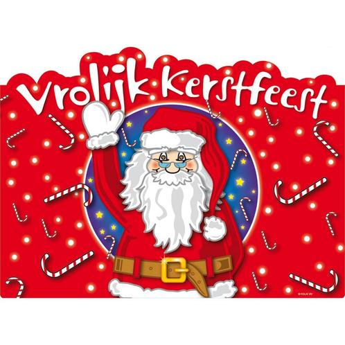 Kerstman Deurbord 48cm, Hobby en Vrije tijd, Feestartikelen, Nieuw, Verzenden