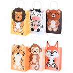 Fako Bijoux® - 24 Uitdeelzakjes Met Handvat Zoo - 16x8x22cm, Verzenden, Nieuw