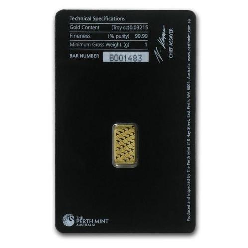 1 gram - Goud .999 - The Perth Mint - Verzegeld, Postzegels en Munten, Edelmetalen en Baren