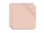 Jollein Hoeslaken Ledikant Pale Pink 60 x 120 cm 2 Stuks, Nieuw, Ophalen of Verzenden