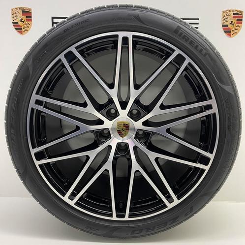 Porsche Cayenne E3 II 22inch RS Spyder zwart/Alu met  banden, Auto-onderdelen, Banden en Velgen, Overige maten, Zomerbanden, 315 mm