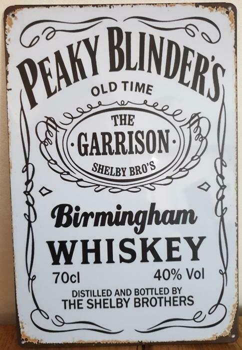 Peaky Blinders Whiskey wit reclamebord, Verzamelen, Merken en Reclamevoorwerpen, Nieuw, Verzenden
