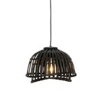 Oosterse hanglamp zwart bamboe 30 cm - Pua, Huis en Inrichting, Lampen | Hanglampen, Nieuw, Oosters, 75 cm of meer