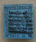 Italiaanse oude staten - Modena 1852 - 40 cent. lichtblauw, Gestempeld
