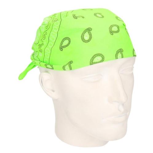 Neon groene hoofddoek bandana - Zakdoeken, Hobby en Vrije tijd, Feestartikelen, Ophalen of Verzenden