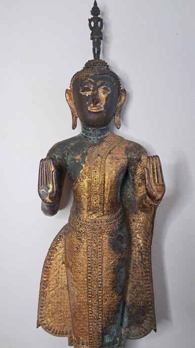 Buddha stante Periodo Rattanakosin- 80 cm - Beeld - Thailand, Antiek en Kunst, Kunst | Niet-Westerse kunst