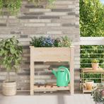 vidaXL Plantenbak met rasters 71x37x76 cm massief vurenhout, Tuin en Terras, Verzenden, Nieuw, Hout