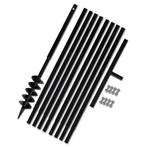 vidaXL Grondboor 100 mm met 9 m verlengstuk Staal, Verzenden, Nieuw