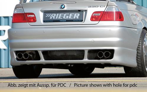 Rieger achterbumper | 3-Serie E46: 02.98-12.01 (tot Facelift, Auto-onderdelen, Carrosserie en Plaatwerk, Nieuw, BMW, Verzenden