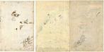 Orignal woodblock print triptych - Taihei-ki Rokuhara