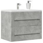 vidaXL Wastafelkast 60x38,5x48 cm spaanplaat betongrijs, Huis en Inrichting, Badkamer | Badkamermeubels, Verzenden, Nieuw, Minder dan 100 cm