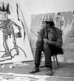 Pierre Houles - Jean Michel Basquiat dans son atelier NYC, Antiek en Kunst