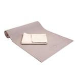 Grippakket: yogamat taupe en handdoek sand, Verzenden, Nieuw