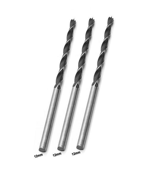 Set van 3 extra lange houtboren (12x300 mm), Doe-het-zelf en Verbouw, Gereedschap | Handgereedschap, Nieuw, Ophalen of Verzenden