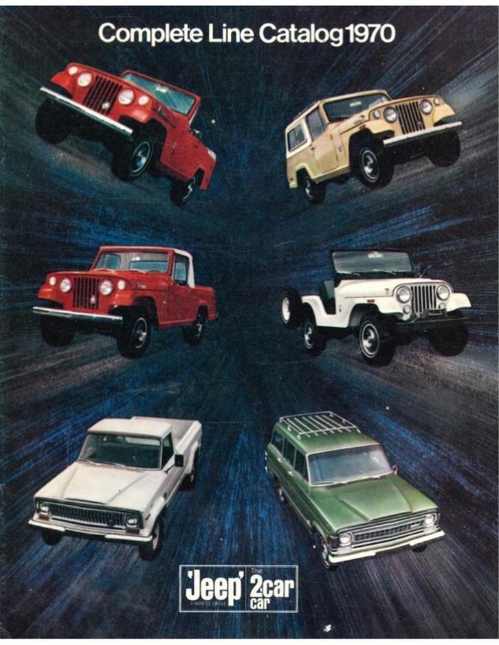 1970 JEEP PROGRAMMA BROCHURE ENGELS, Boeken, Auto's | Folders en Tijdschriften